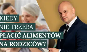 Prawnik wyjaśnia, kiedy nie trzeba płacić alimentów na rodzica. W tle para seniorów.