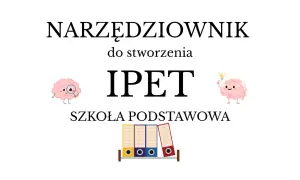 Narzędziownik do stworzenia IPET w szkole podstawowej. Dwa mózgi, jeden z lupą, drugi z żarówką.