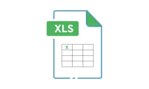 Ikona pliku XLS z tabelą, symbolizująca odejmowanie w Excelu.