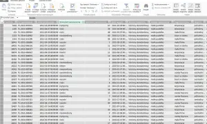 Tabela przestawna Excel z danymi zamówień, priorytetami, wielkością i regionem dostawy.