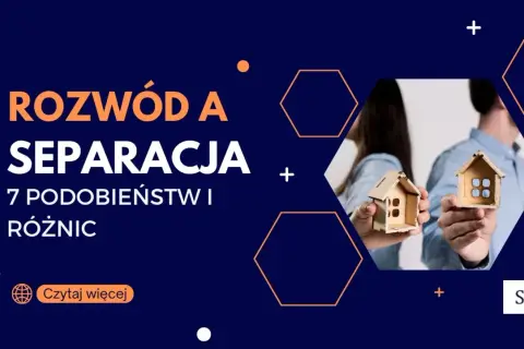 Rozwód a separacja: 7 podobieństw i różnic. Dwie osoby trzymają połówki domku, symbolizujące podział majątku.