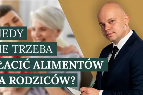 Prawnik wyjaśnia, kiedy nie trzeba płacić alimentów na rodzica. W tle para seniorów.